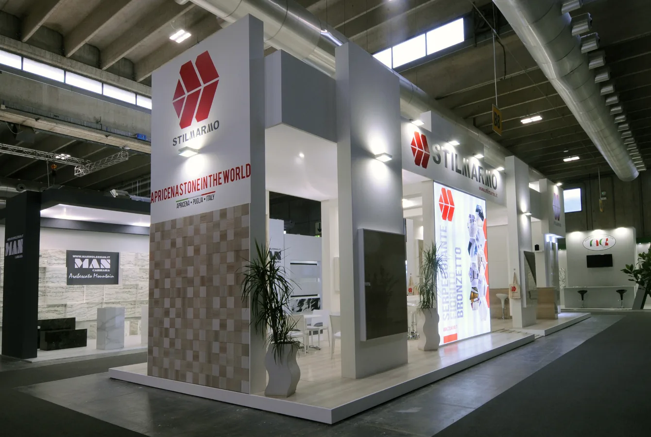 Marmomac 2021 | Allestimento stand Stilmarmo | PIetra di Apricena