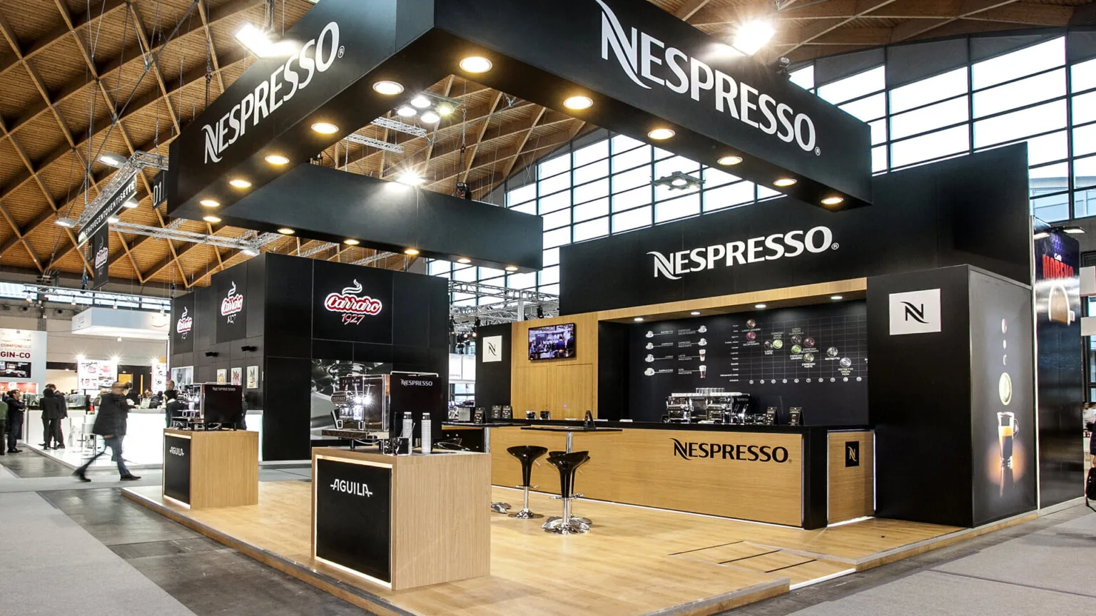 Stand Nespresso, design e branding del caffè Made in Italy