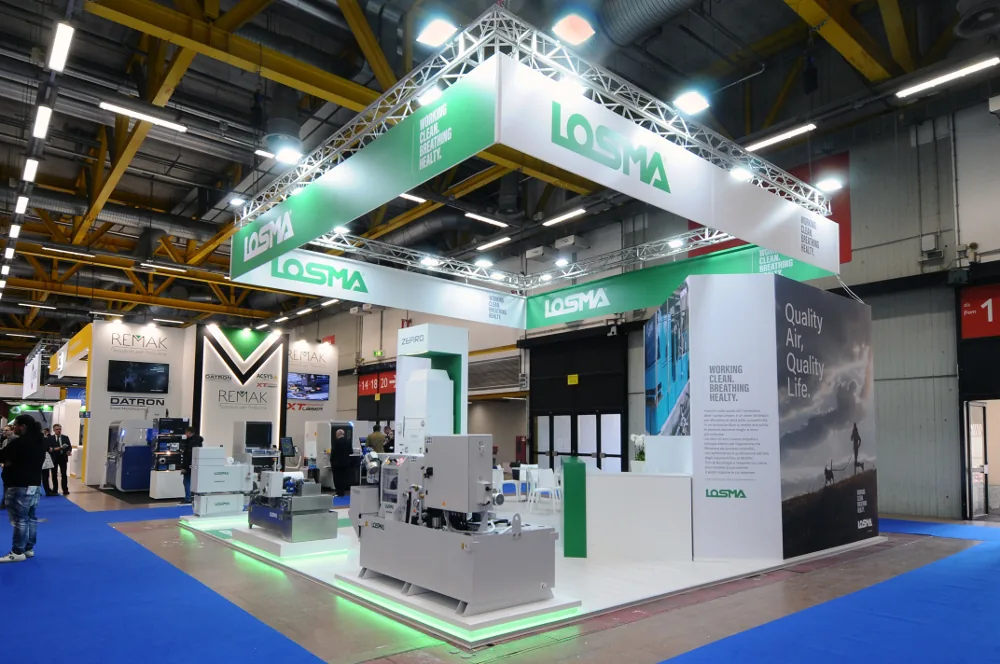losma spa allestimento fieristico stand spazio espositivo
