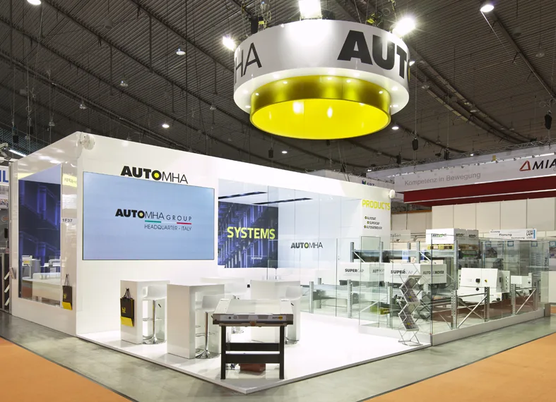 Logimat 2026: massimizzare le conversioni commerciali - Stand fieristico LogiMAT – design circolare sospeso, soluzioni intralogistiche avanzate, brand visibility internazionale