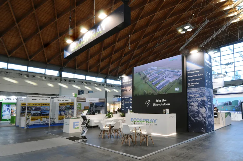 Stand ECOSPRAY a IFAT Monaco ed Ecomondo Rimini - Allestitore di Milano Saci Project